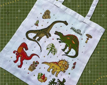 Dinosaur Totebag // Nature Forest Botanical