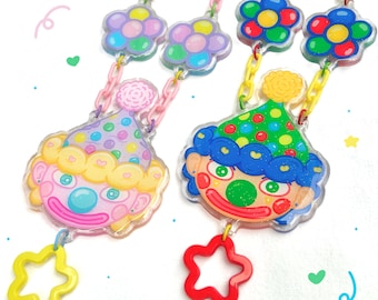 Clown Kawaii Necklace // Kidcore Clowncore Fairy Kei Decora