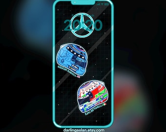 Mercedes George Russell Kimi Antonelli Formula 1 Phone Lock Screen Wallpaper Background
