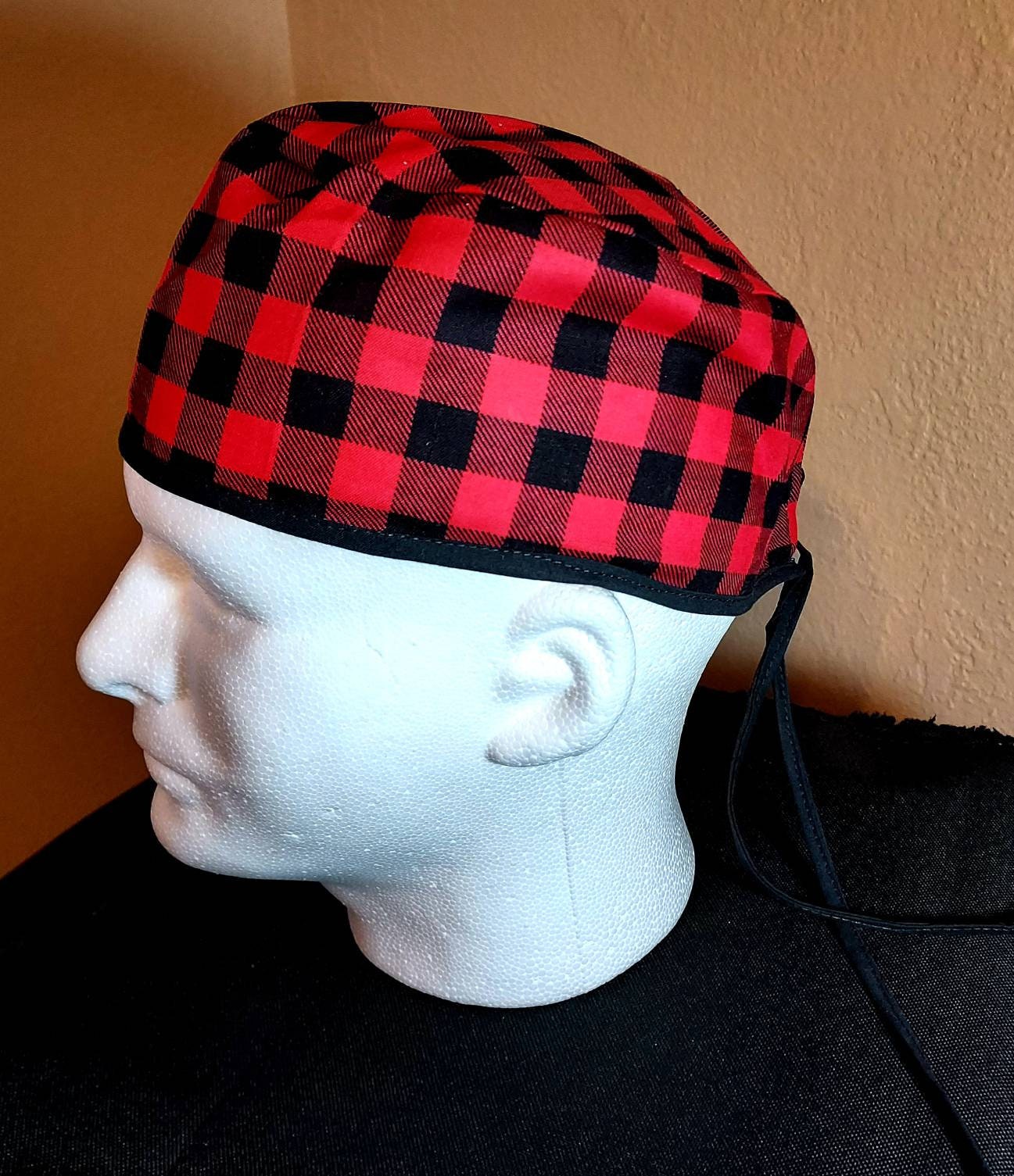 Buffalo Plaid Scrub Hat/ Cap for Men or 