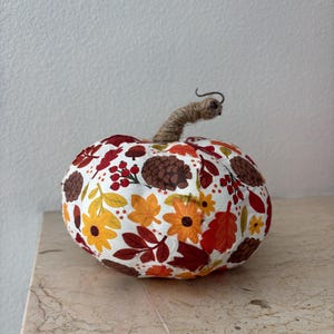 Thanksgiving Decorative Pumpkin | Fall Harvest Tabletop Décor | Rustic Farmhouse Autumn Pumpkin Centerpiece