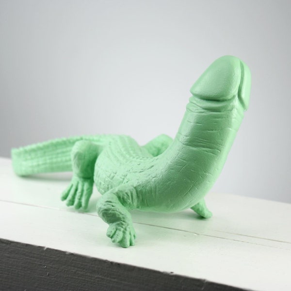 Alligator + Penis, light green