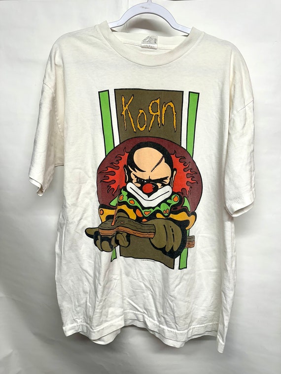 Vtg Korn 1996 Peachy Clown T shirt XL