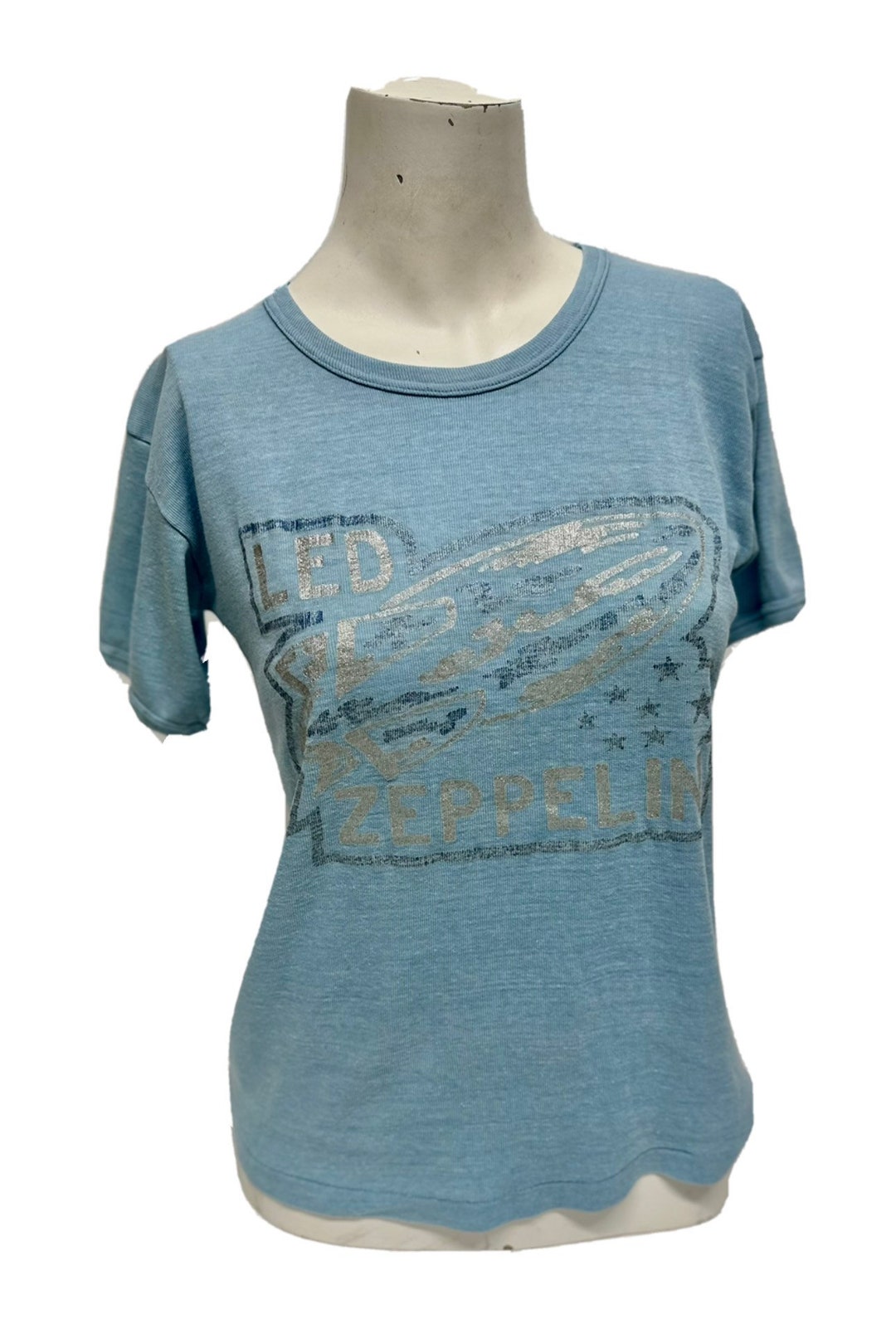 Vtg 70s Led Zeppelin Glitter Tour T Shirt XS/S Etsy