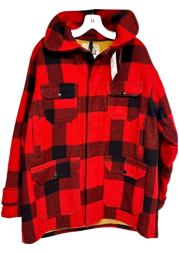 Vtg Woolrich Wool Buffalo Plaid Mackinaw jacket 42