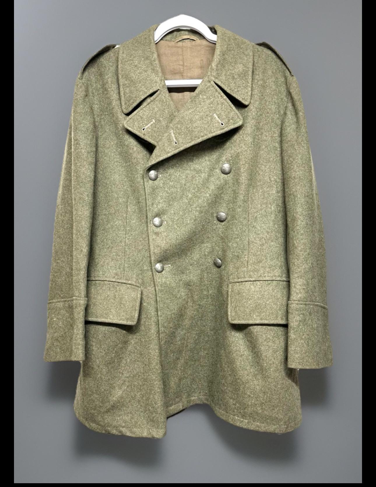 ジャケット・アウター 50s British Military Greatcoat VTG Rare VINTAGE 50's BRITISH UK ARMY KHAKI MILITARY GREATCOAT GREAT