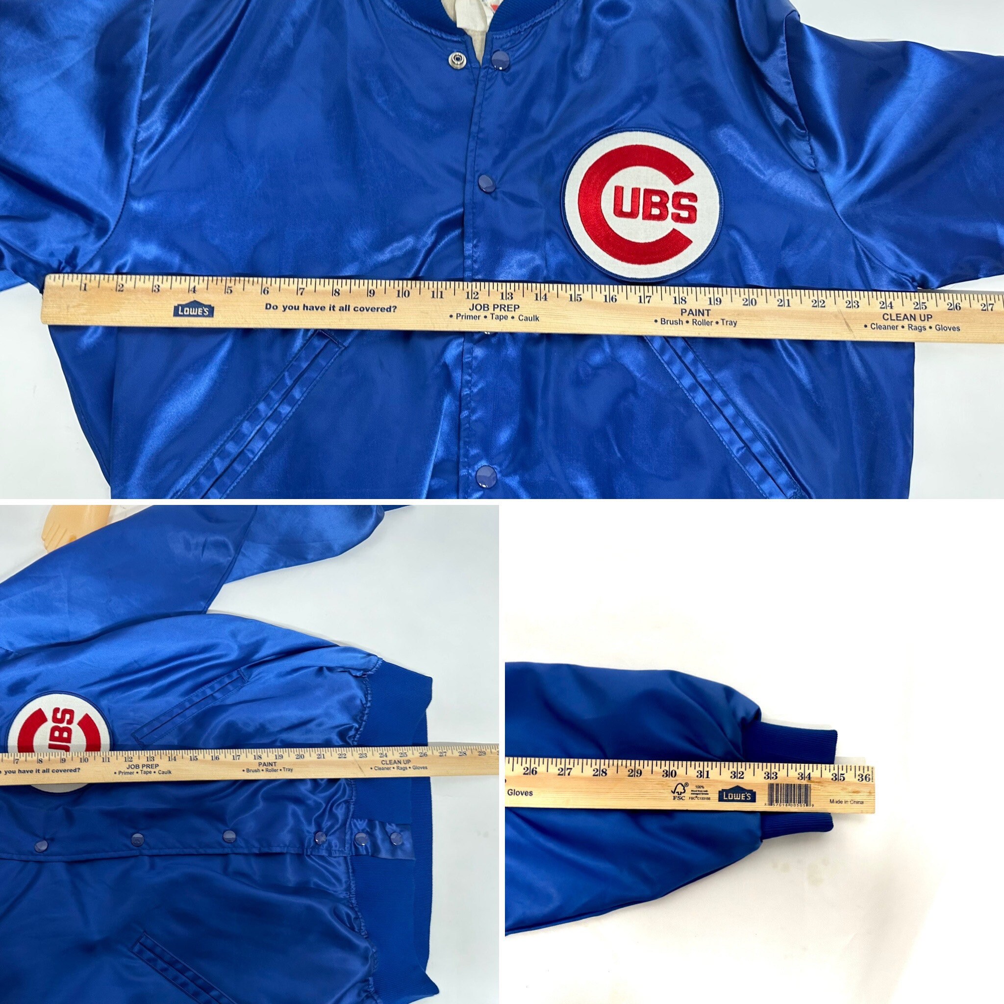 Vtg Chicago Cubs Felco Satin Jacket L - Etsy