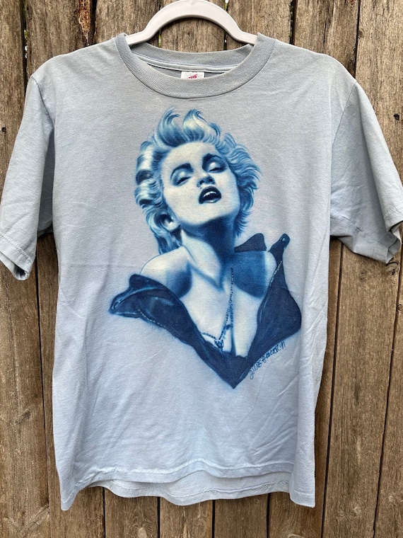 Vtg Madonna True Blue airbrush T shirt M