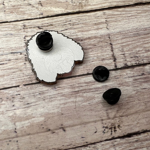 Black Rubber Pin Back Clutch | Single | Add On