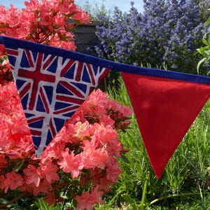 Union Jack Bunting: British Celebration Coronation Jubilee Street Party Decor, Polycotton Banner by Bluebell Bunting.