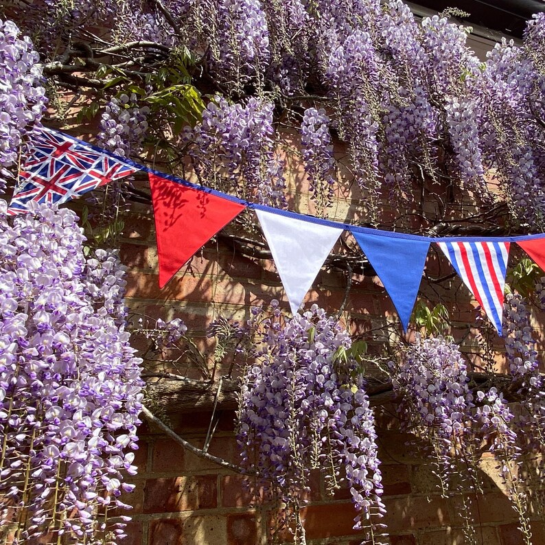 Union Jack Bunting: British Celebration Coronation Jubilee Street Party Decor, Polycotton Banner by Bluebell Bunting.