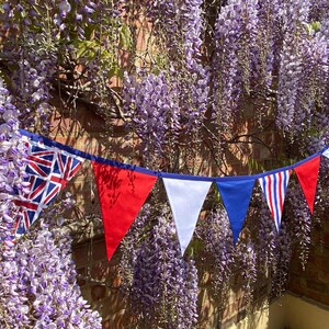 Union Jack Bunting: British Celebration Coronation Jubilee Street Party Decor, Polycotton Banner by Bluebell Bunting.