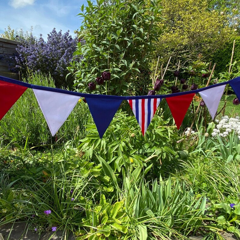 Union Jack Bunting: British Celebration Coronation Jubilee Street Party Decor, Polycotton Banner by Bluebell Bunting.