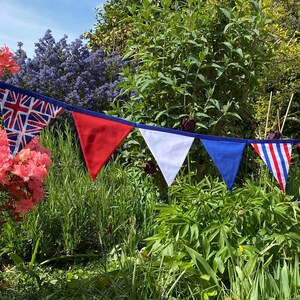 Union Jack Bunting: British Celebration Coronation Jubilee Street Party Decor, Polycotton Banner by Bluebell Bunting.