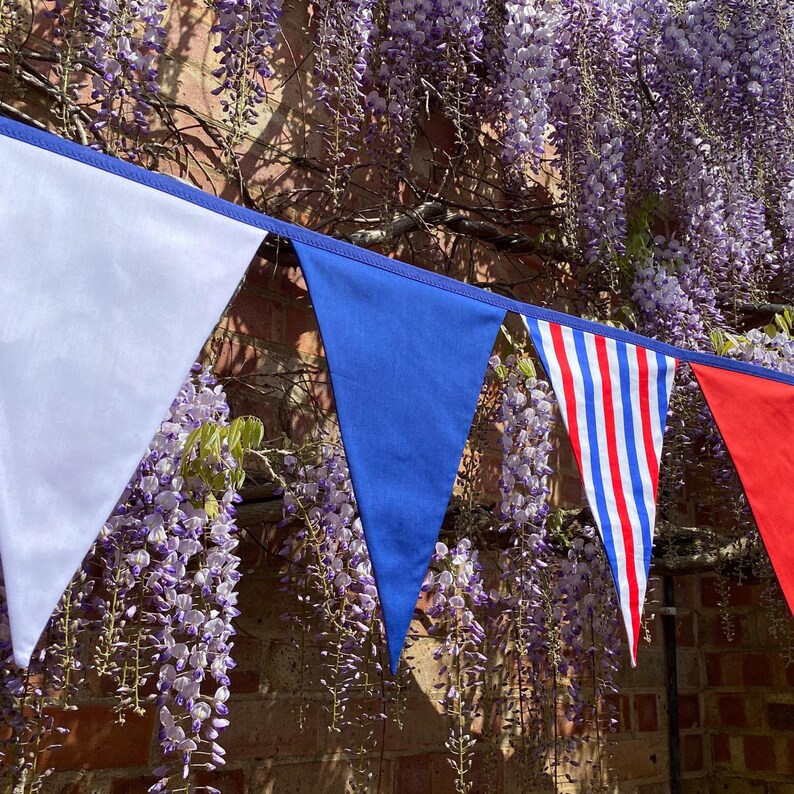Union Jack Bunting: British Celebration Coronation Jubilee Street Party Decor, Polycotton Banner by Bluebell Bunting.