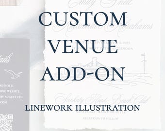 Custom Venue Drawing, Wedding Venue Illustration Add-on