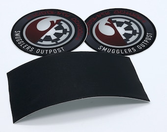 Adhesive Black Matte Strips - 2" width - adhesive metal strips for lightsabers or crystal chambers