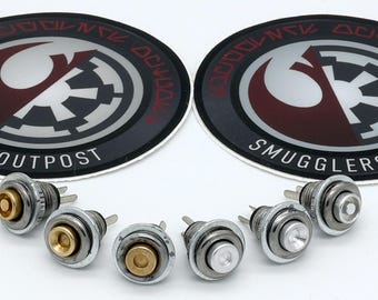 8mm Tierfon Switch | Various Metal Styles Available | Momentary AV Push Button For Lightsabers | (12mm/16mm hole adapter available)