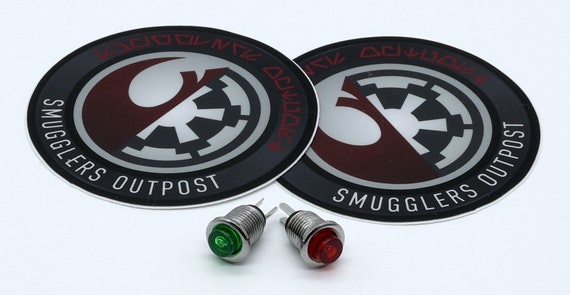 8mm Beveled Momentary Switch - (RED or GREEN tops) - AV push button for lightsaber