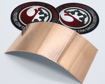 CLEARANCED 2" Wide Blemished Adhesive Copper Strips - adhesive metal strips for lightsabers or crystal chambers