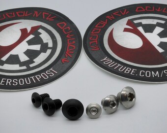 8-32 Button Head Screws for Sabers (various sizes & finishes, steel)