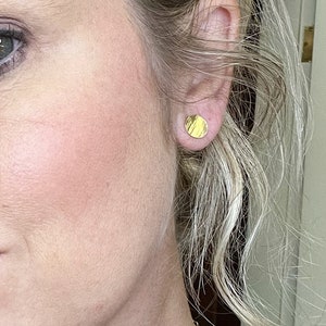 Gold Filled disc earrings simple everyday jewelry handmade