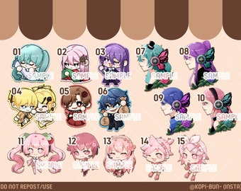 Virtual Singers Vocaloid 7 deadly sins , story of evil, magnet, sakura cherry blossom stickers