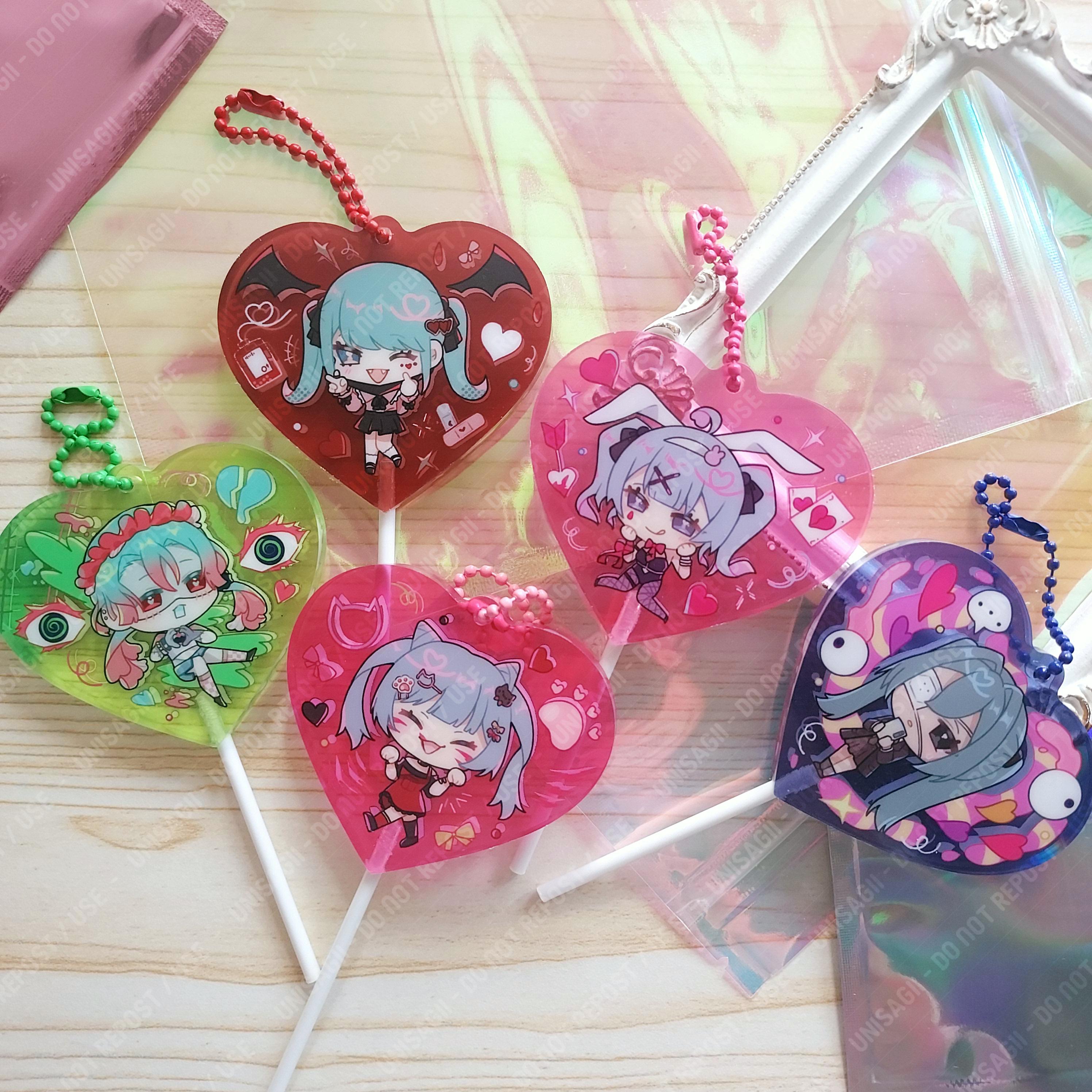 Deco27 Hatsune Miku Lollipop Keychains Virtual Singers Vocaloid - Etsy