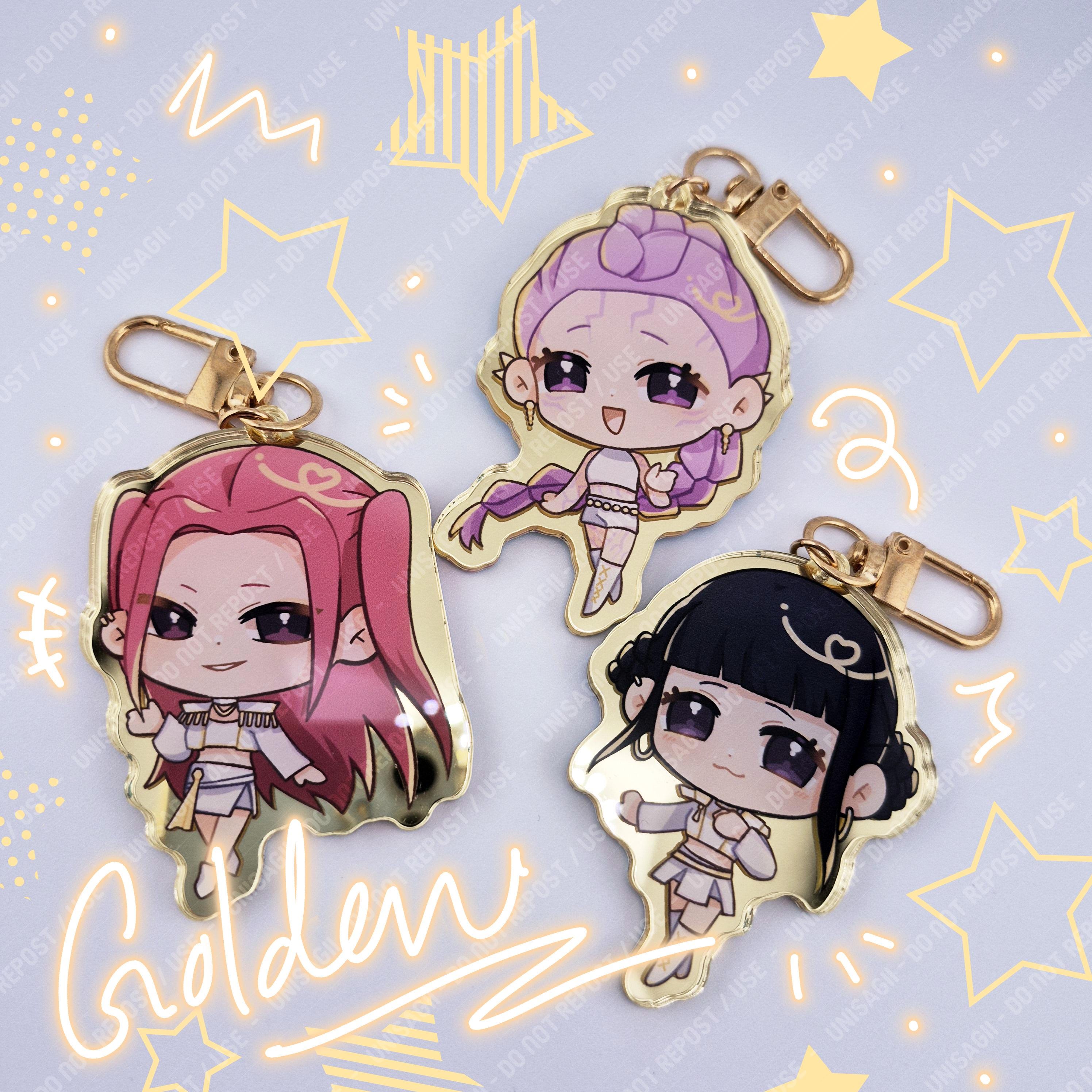 GOLDEN アイドル キーホルダー KDH Kpop Demon Hunters Golden Special Acrylic Keychain - Etsy