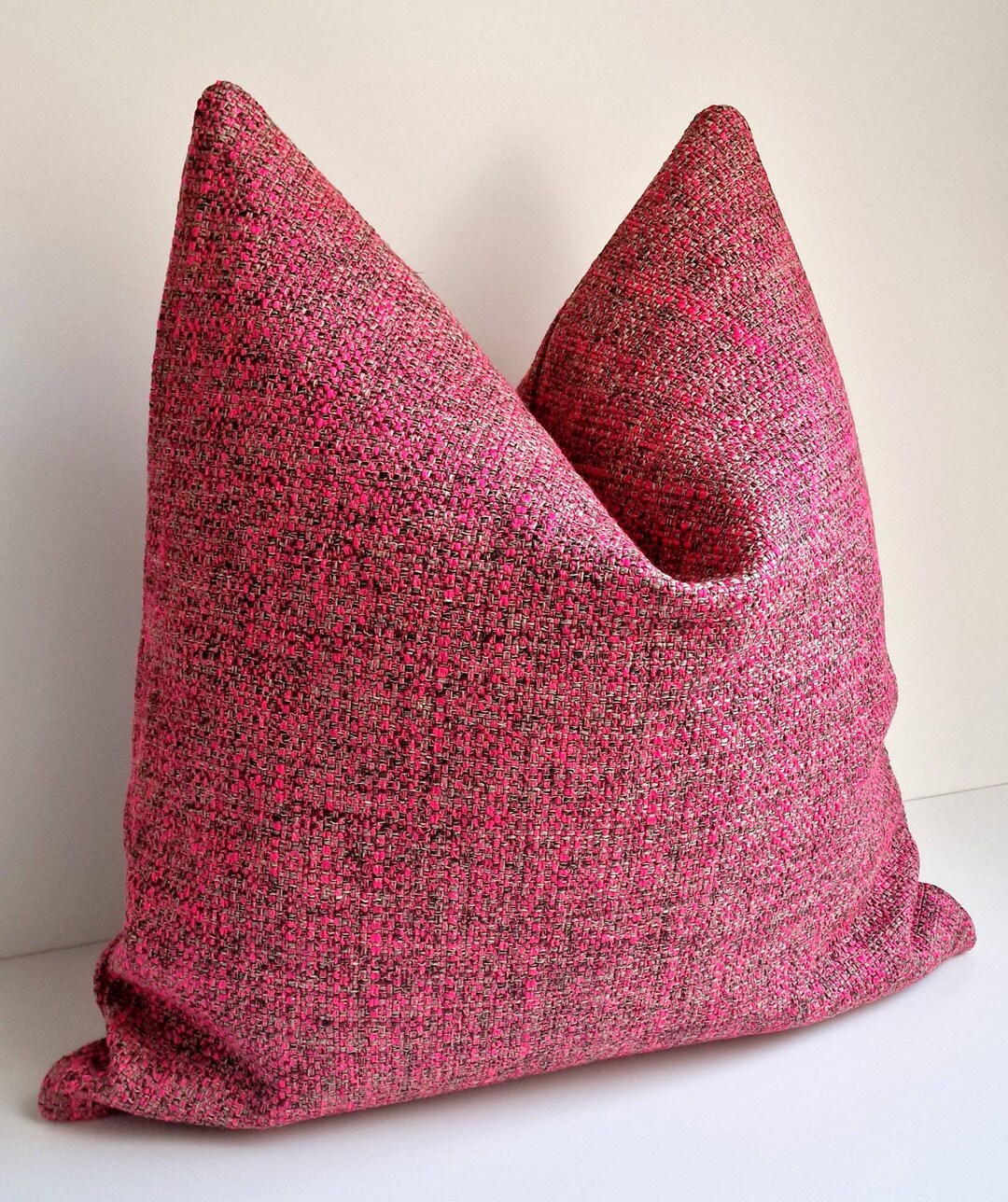 Pink Boho Pillow Pink Tweed Pillow Fuchsia Boucle Throw Pillow Pink