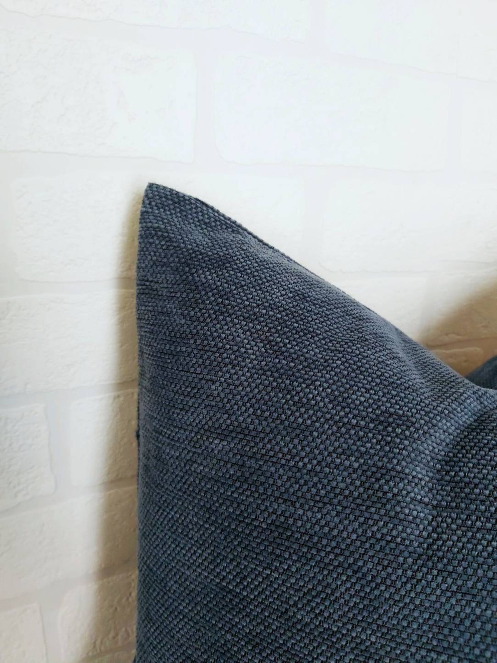 Blue Chenille Pillow Cover Textured Velvet Pillow Cover Etsy