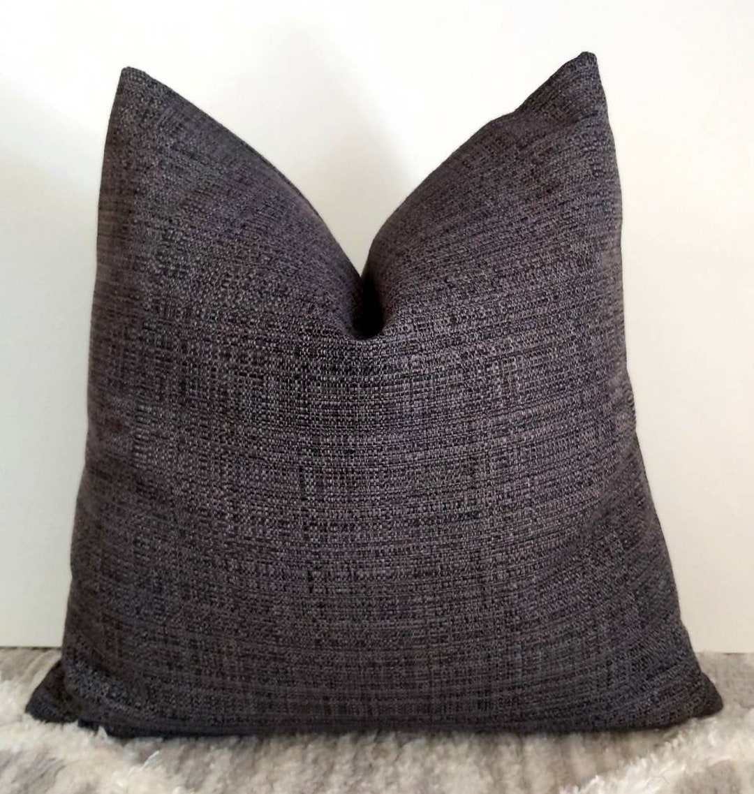 Dark Gray Pillow Cover Anthracite Pillow Cover Modern Boho Etsy