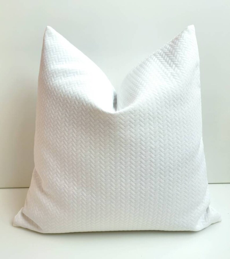 Off White Pillow Cover Herringbone Pillow Cover Ivory Etsy