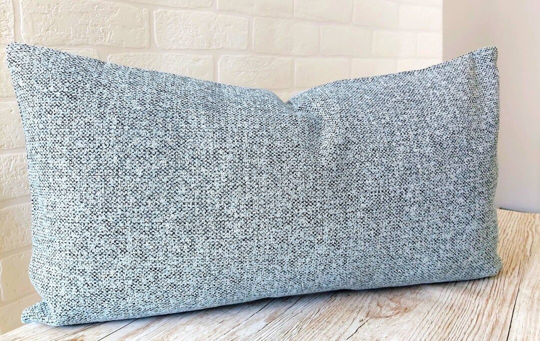 Light Blue Lumbar Pillow Spa Blue Boucle Lumbar Sea Foam Lumbar Pillow
