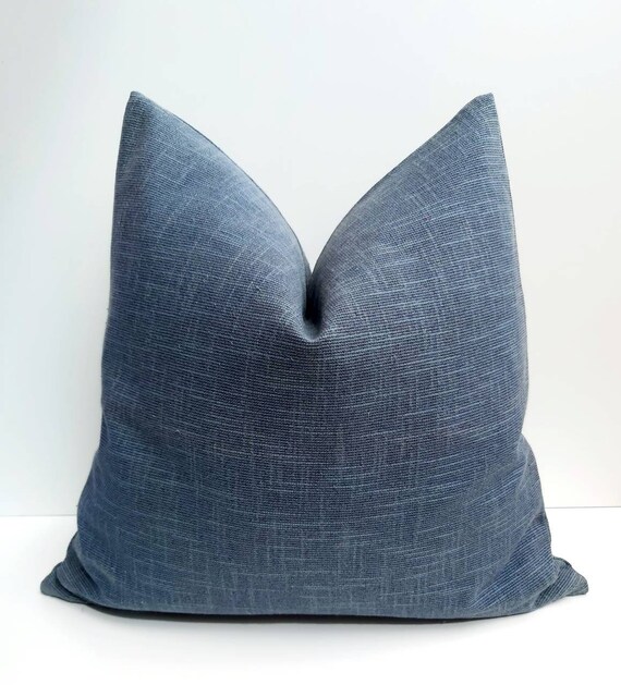 Blue Mudcloth Pillow Cover Blue Modern Farmhouse Pillow Modern Etsy