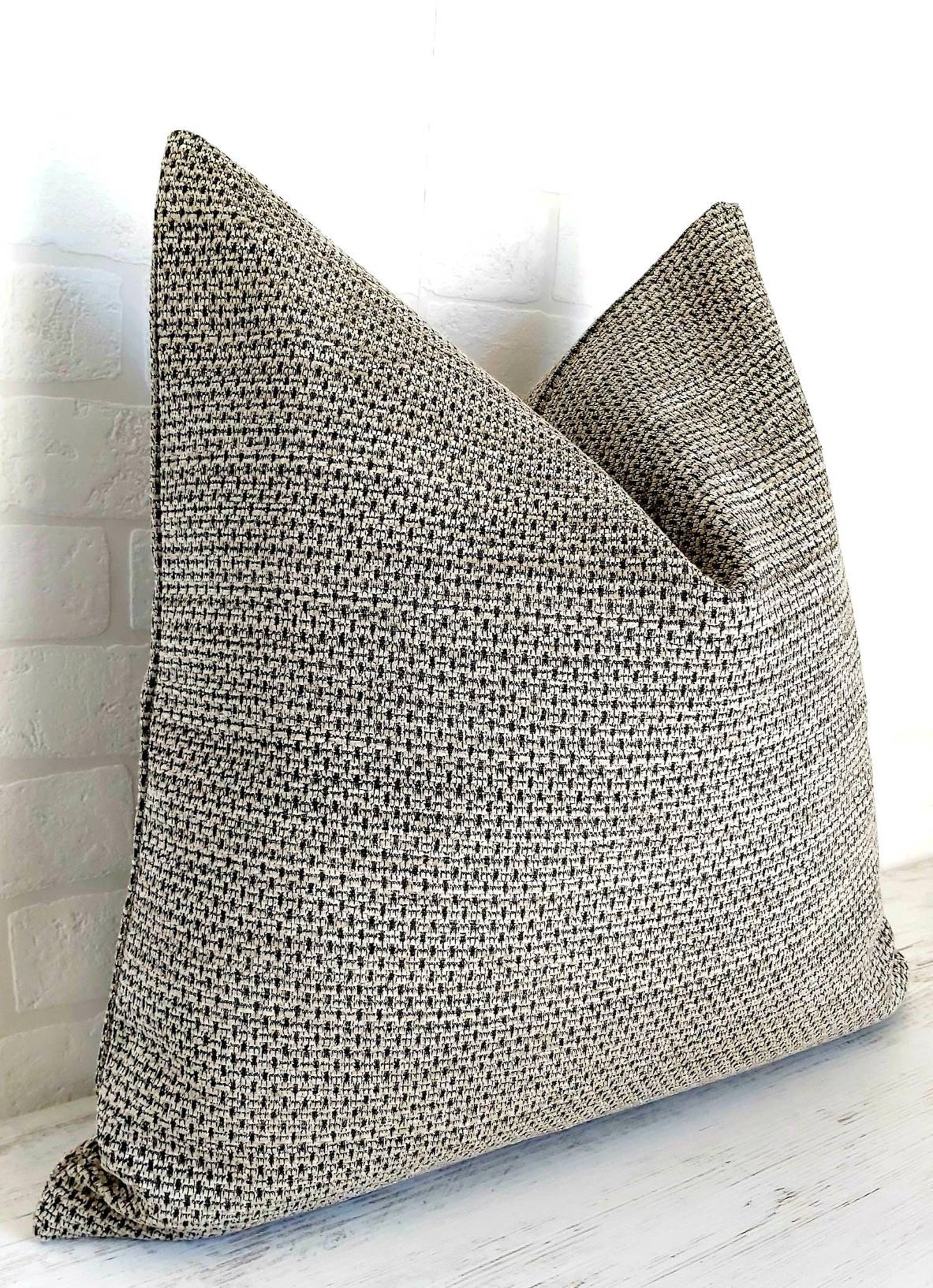 Gray Beige Textured Pillow Cover Modern Boho Pillow Modern Etsy
