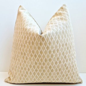 Taie d&#39;oreiller beige crème Coussin géométrique beige Taie d&#39;oreiller européen contemporain beige Oreiller bohème texturé 20 x 20 22 x 22 cm Oreiller beige