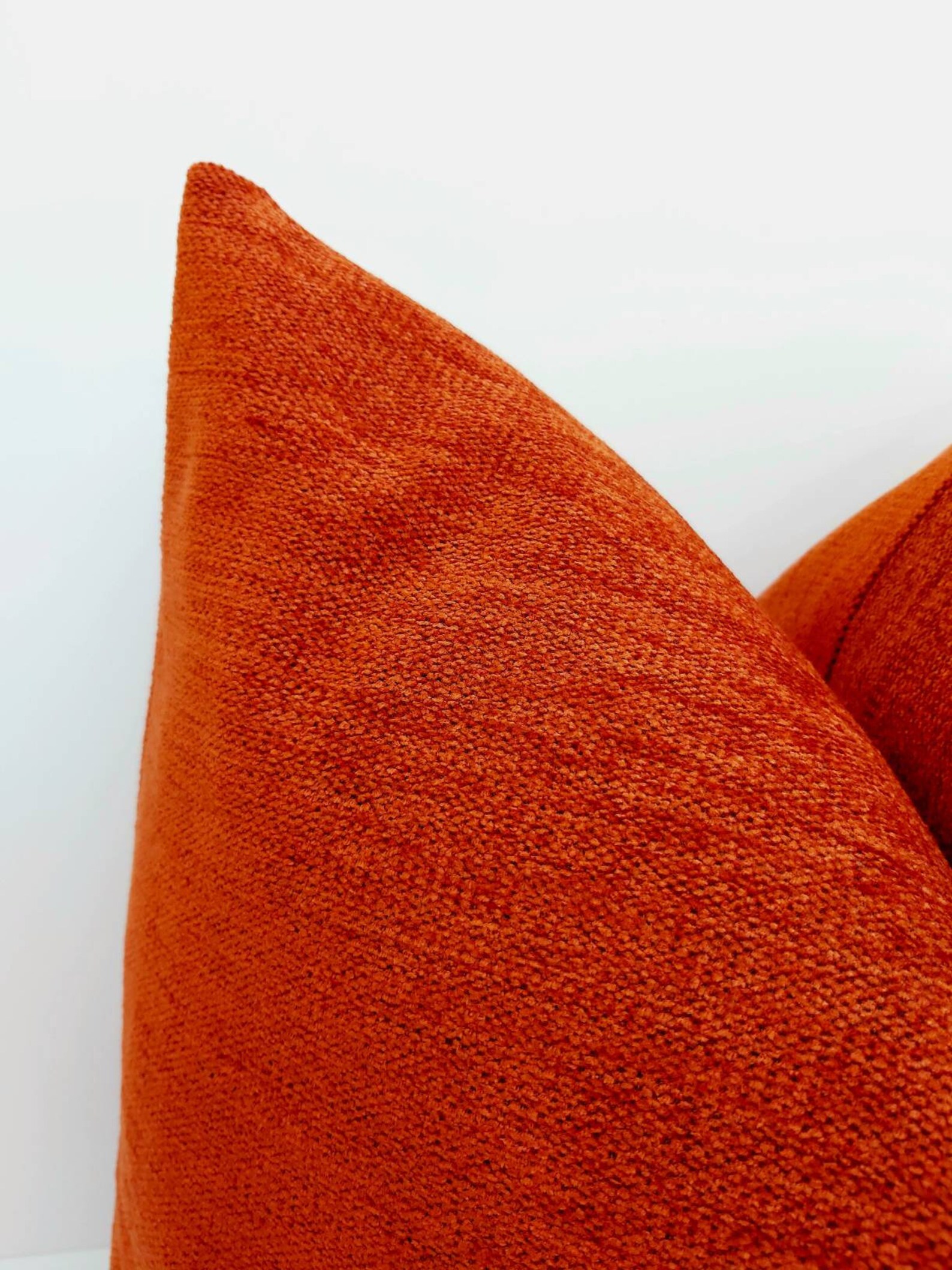 Burnt Orange Pillow Cover Dark Orange Cushion Dark Tangerine Etsy