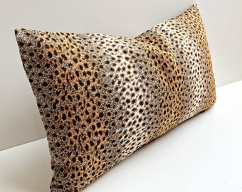 Leopard Print Lumbar Pillow Cover, Animal Print Cushion