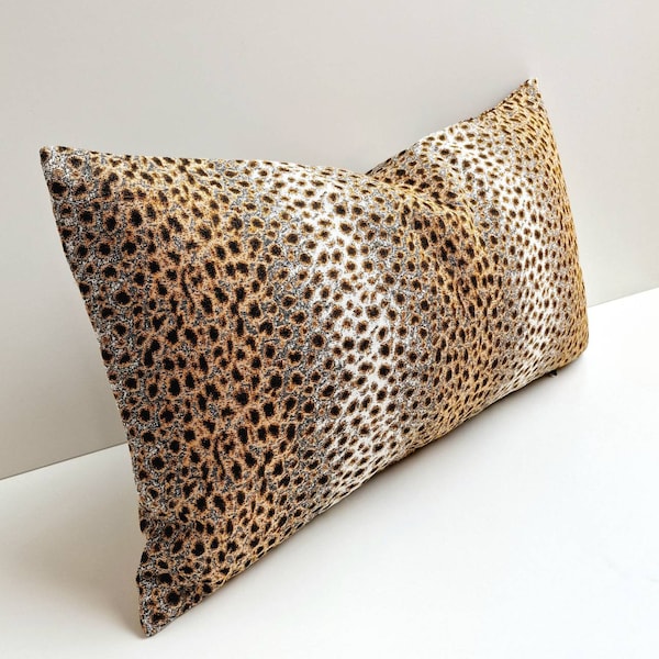 Cheetah Lumbar Pillow Etsy