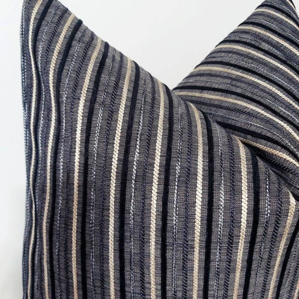 Gray Stripe Pillow - Etsy
