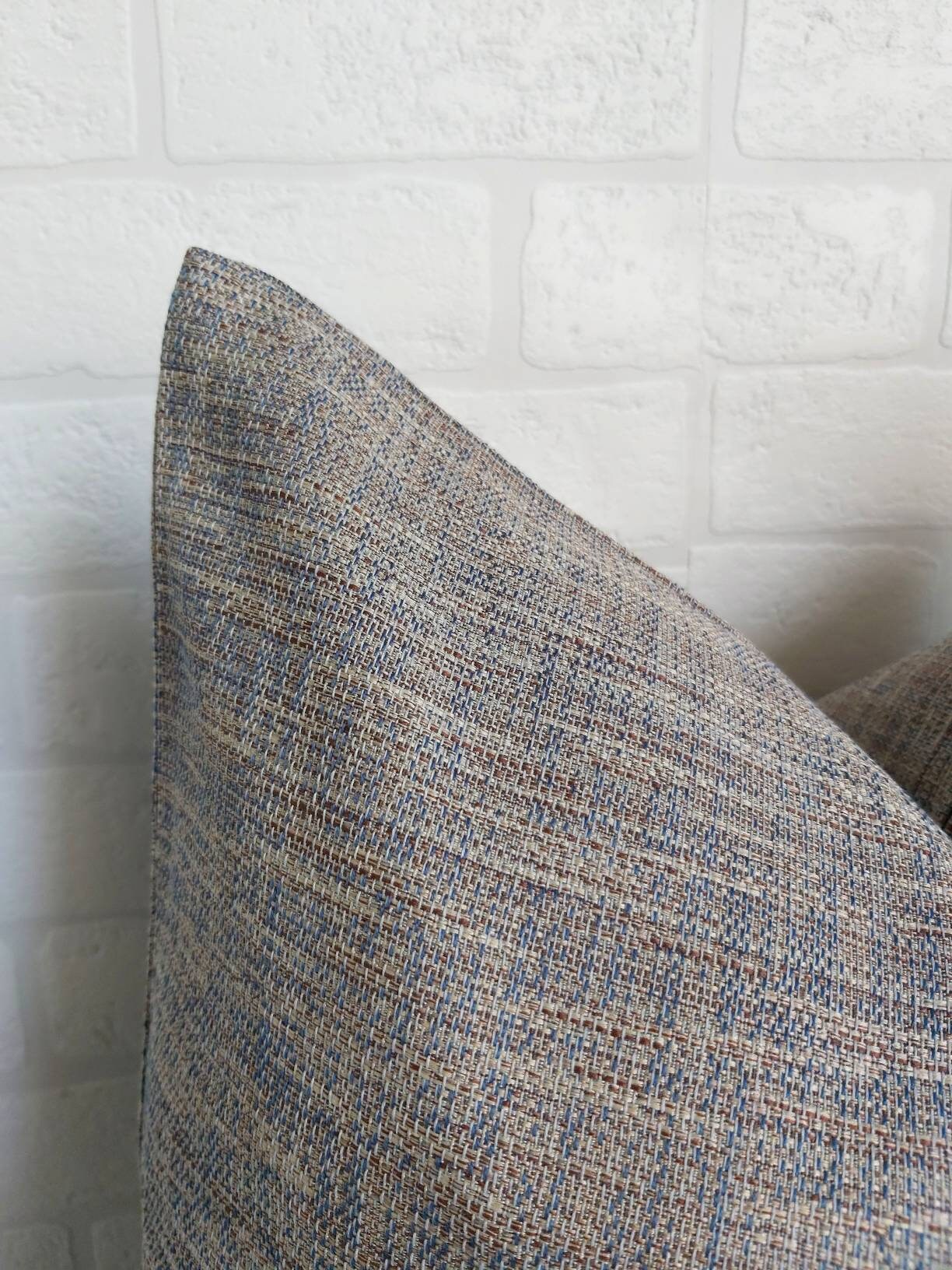 Beige Gray Pillow Cover Gray Beige Tweed Pillow Beige Gray Etsy