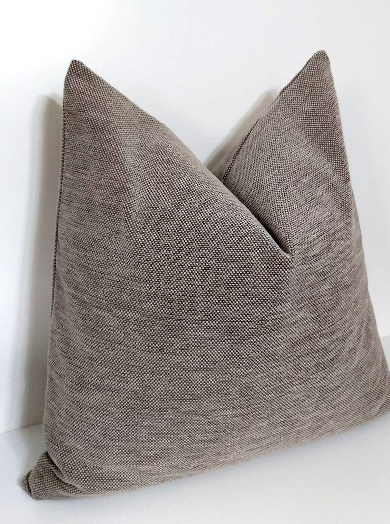 Taupe Pillow Cover Greige Pillow Cover Modern Boho Pillow Etsy