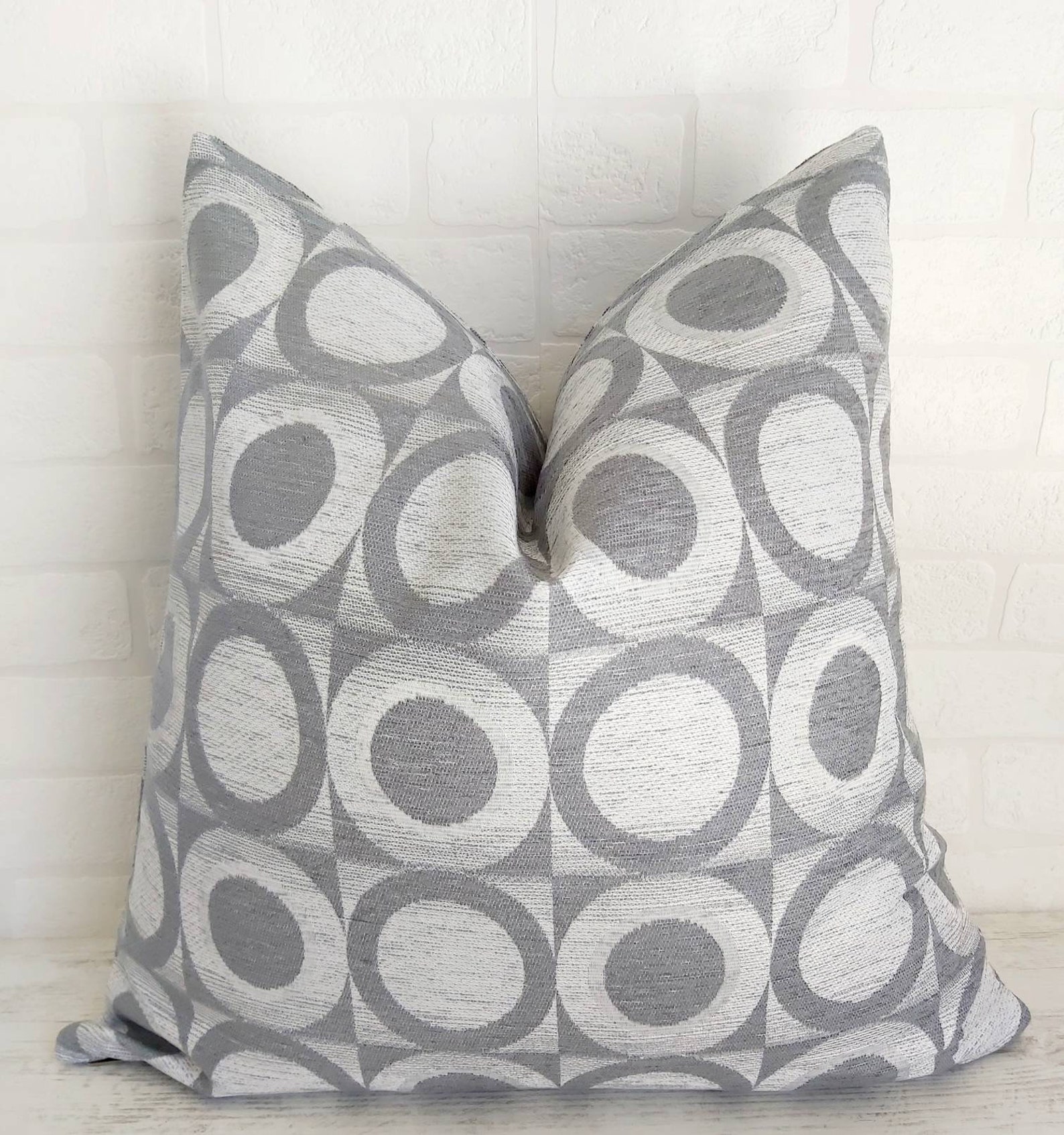 Gray Modern Pillow Cover Midcentury Pillow Cover Pop Art Etsy