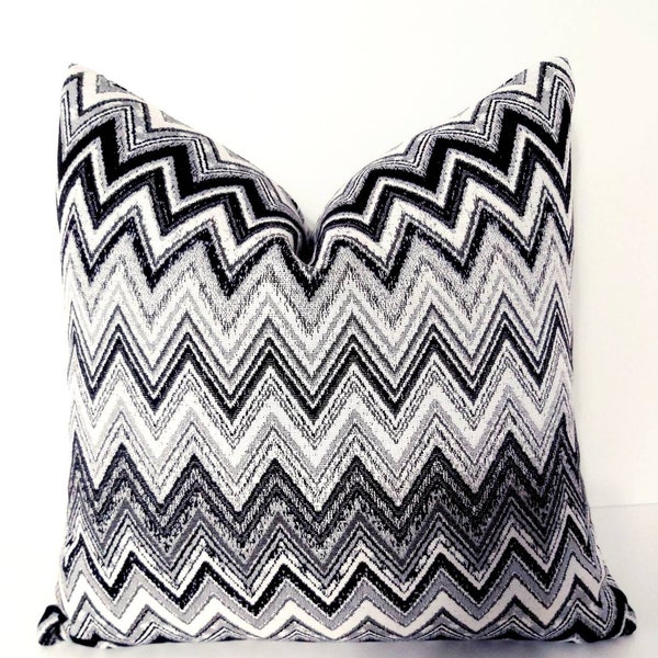 Gray Zig Zag Pillow Etsy