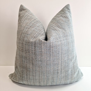 Mint Gray Chenille Pillow Cover Neutral Gray Throw Pillow Mint Textured Cushion Mint Gray Euro Sham Woven Chenille Gray Plaid Boho Pillow