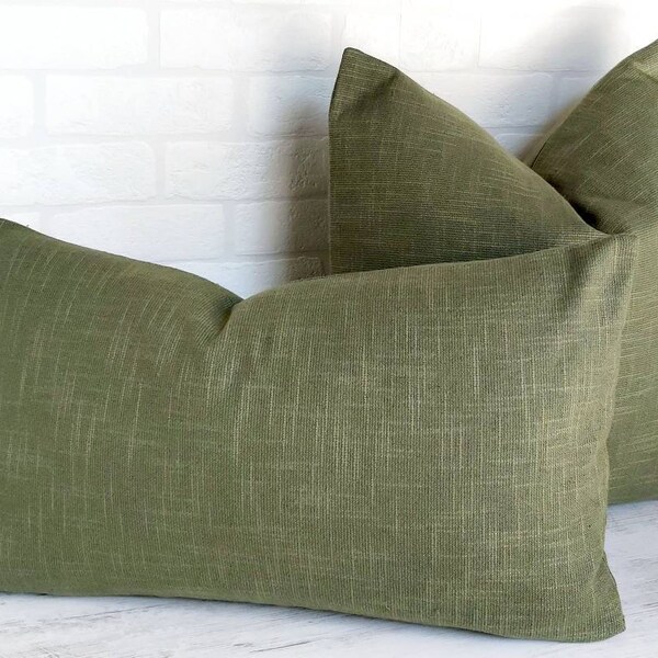 Linen Lumbar Pillow Etsy