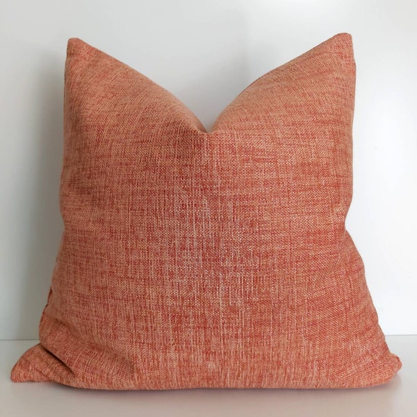 Peach Pillow Cover Tangerine Pillow Modern Farmhouse Pillow Modern Boho Pillow Blush Cushion Peach Pink Pillow Cover BlushTextured Pillow