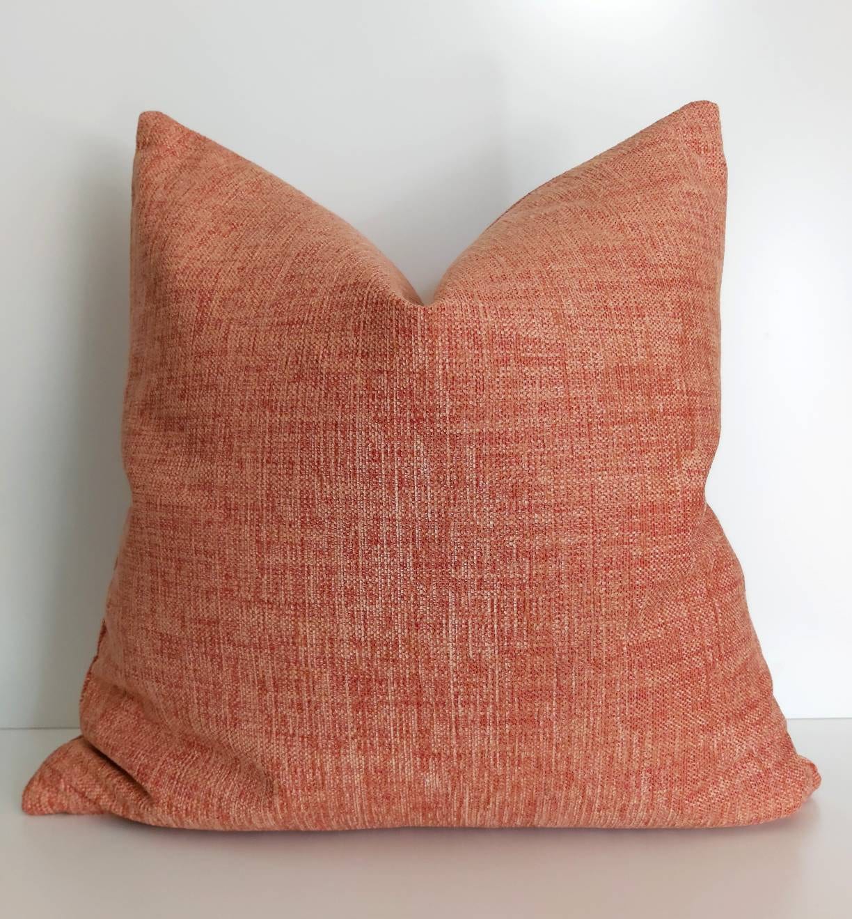 Peach Pillow Cover Tangerine Pillow Modern Farmhouse Pillow Modern Boho Pillow Blush Cushion Peach Pink Pillow Cover BlushTextured Pillow