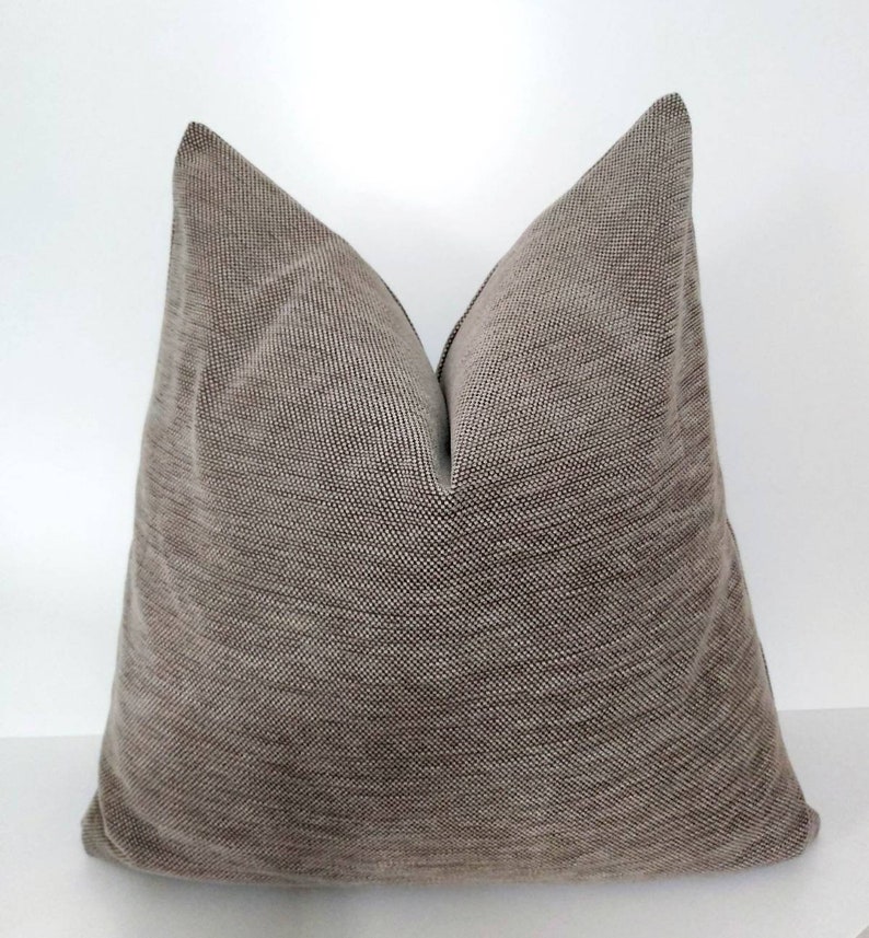 Taupe Pillow Cover Greige Pillow Cover Modern Boho Pillow Etsy